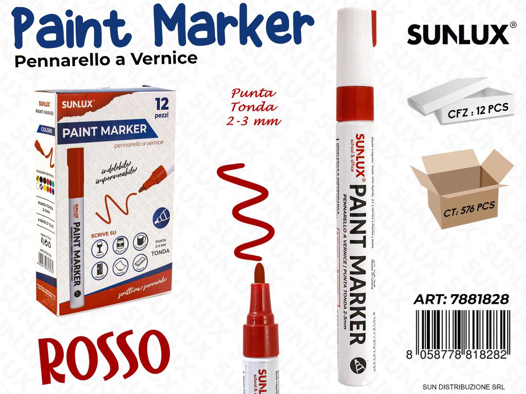 Pennarello a Vernice Rosso 2-3MM