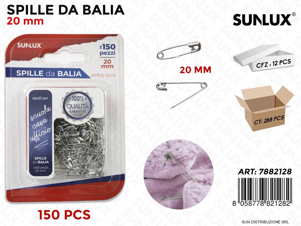 Bl. Spille da Balia Arg. 150PCS 20MM