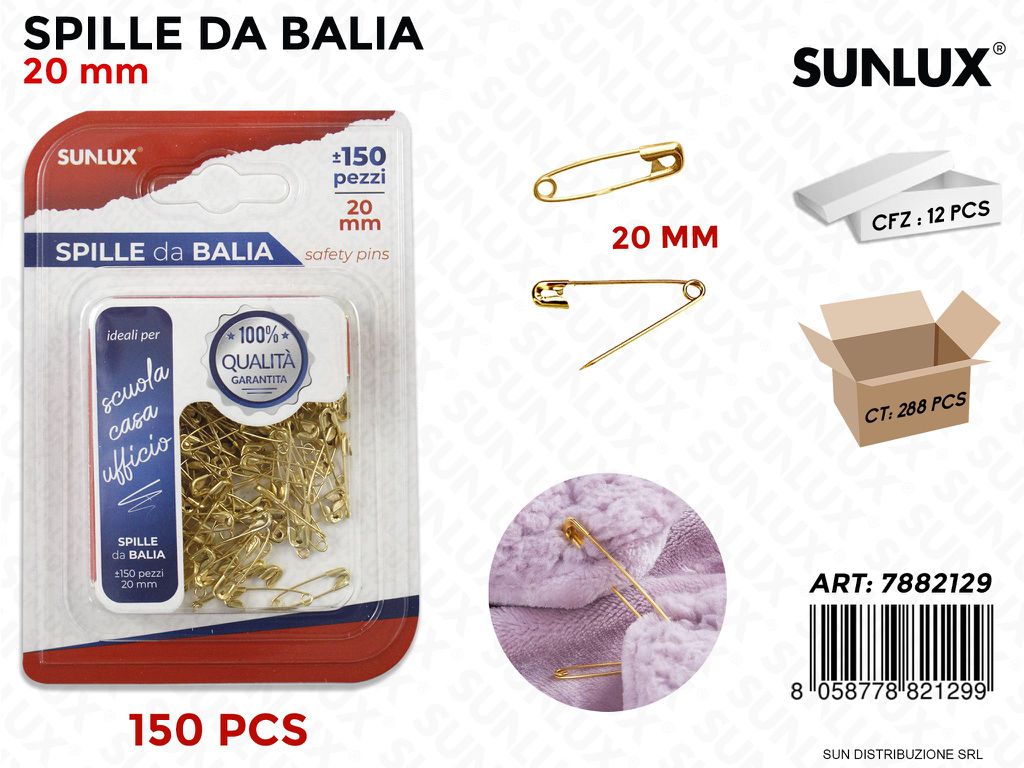 Bl. Spille da Balia Oro 150PCS 20MM