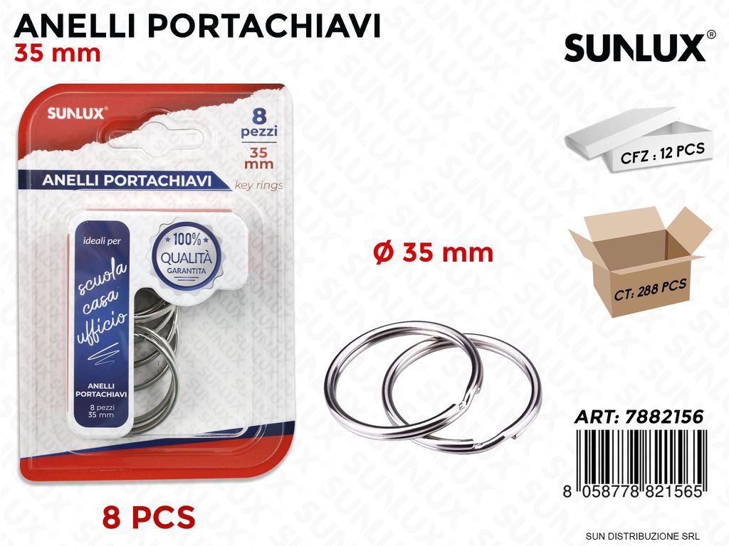 Bl. Anelli Portachiavi 8PCS D.35MM