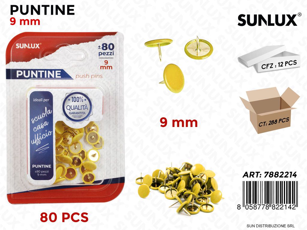 Bl. Puntine Giallo 80PCS 9MM