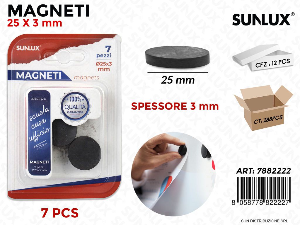 Bl. Magneti 25*3MM- 7PSC/ Pz da 12