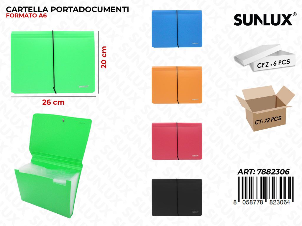 L. Colors Porta Documenti A6 Elast. Ass. 26*20CM
