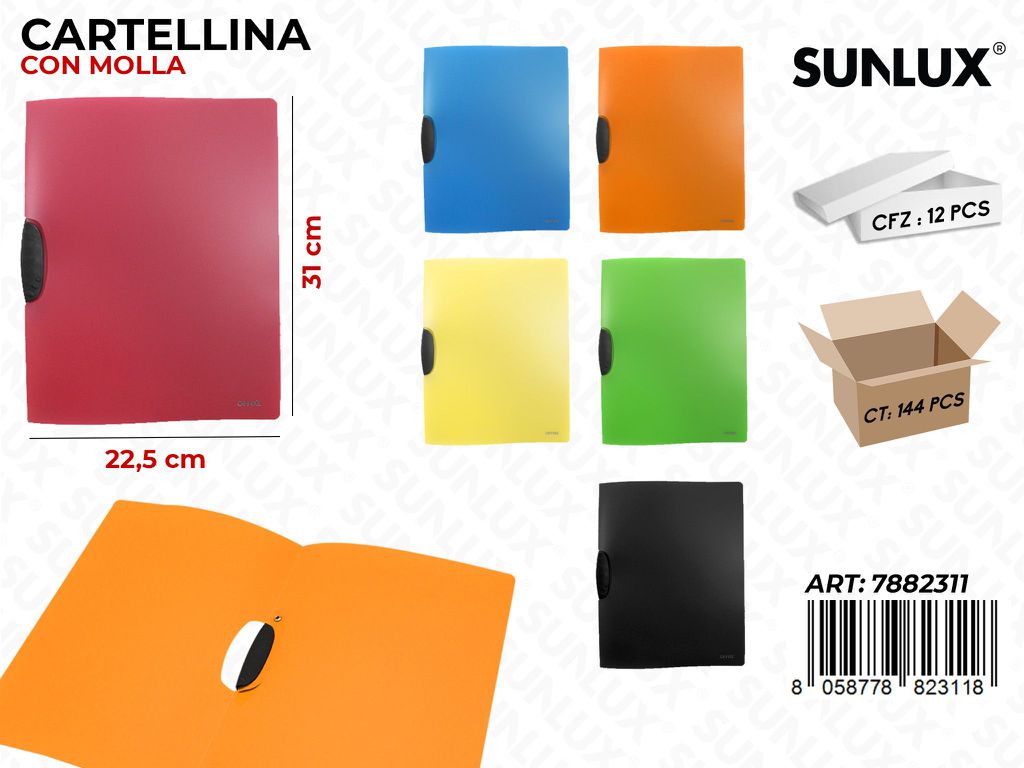 L. Colors Portadocumenti c/ Molla 22.5*31CM /Pz DA12
