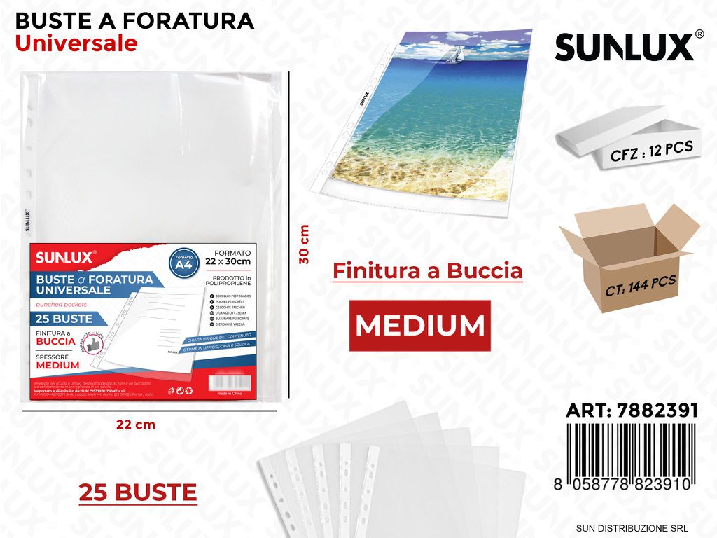 Buste a Foratura a Buccia Medium 25PC-22*30CM