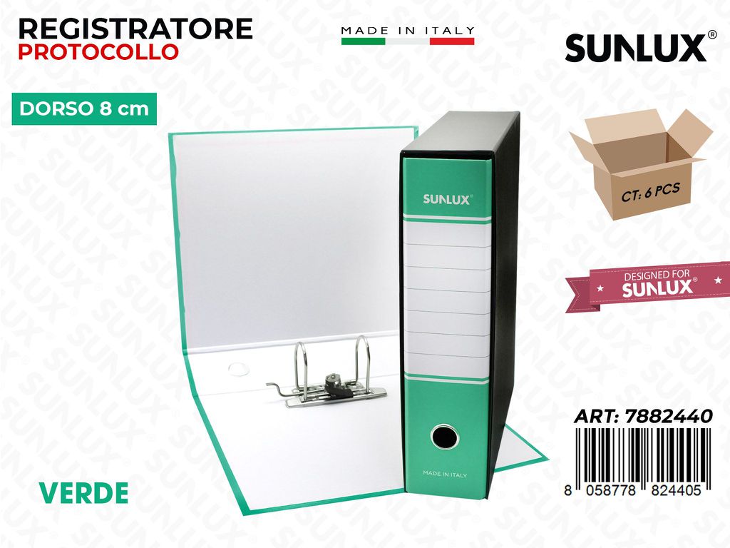 Raccoglitore D.8 Verde c/ Leva 29*34CM
