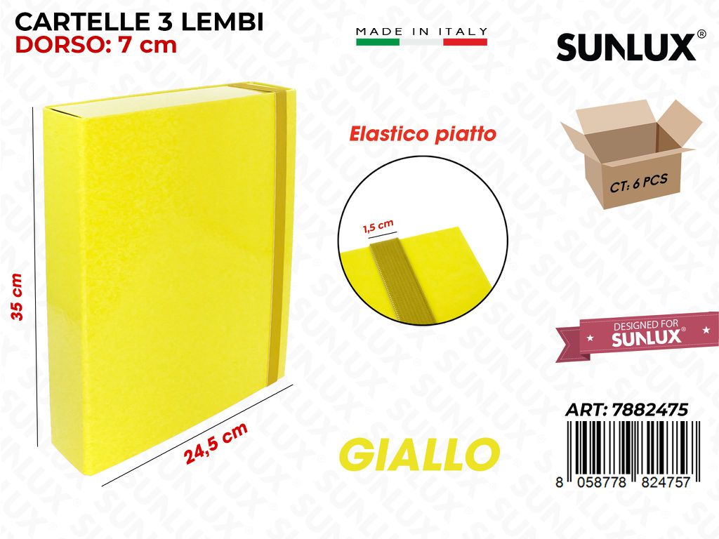 CART.3/L D7 Giallo Elast .piatto Sun
