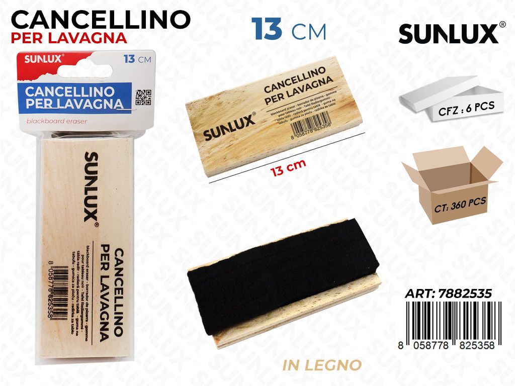 Cancellino per Lavagna in Legno 13CM