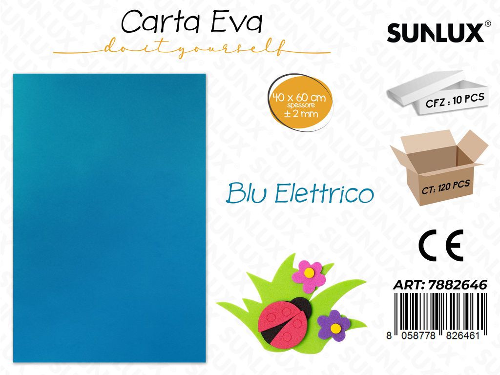 Carta Eva Blu Elettrico 40*60CM*2MM