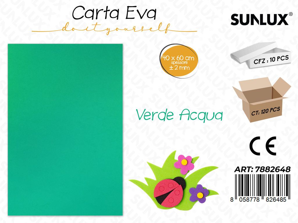 Carta Eva Verde Acqua 40*60CM*2MM