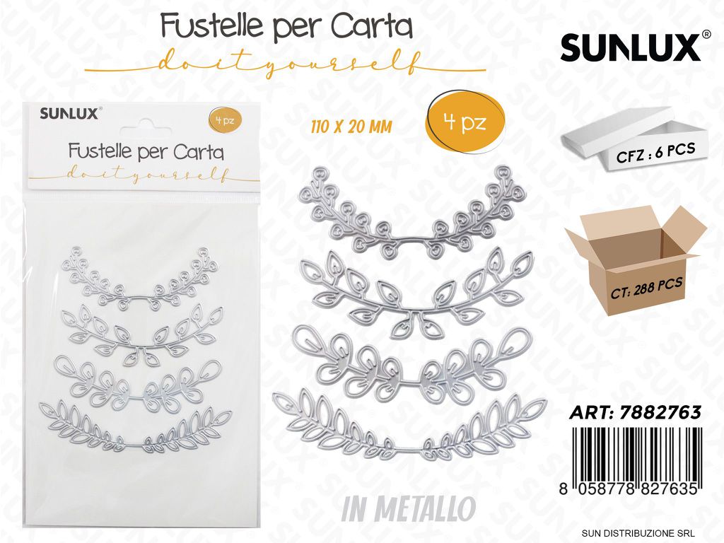 Fustelle per Carta in Metallo 4PCS 110*20MM