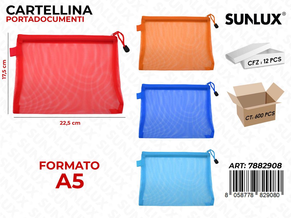 Cartelline P.documenti Ass. A5 22.5*17.5CM