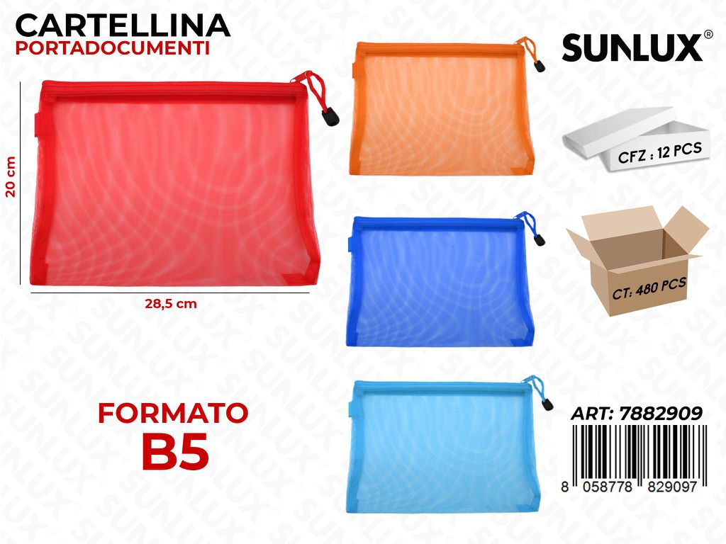 Cartelline P.documenti Ass. B5 28.5*20CM