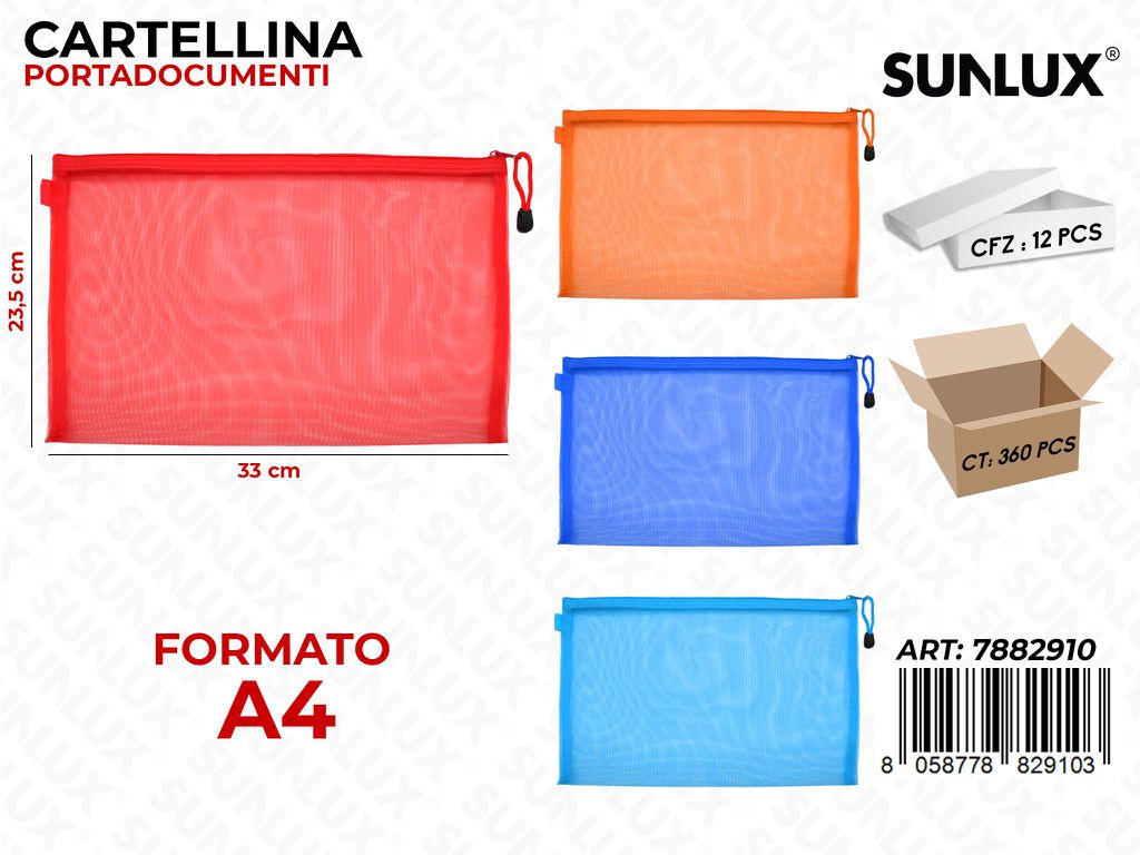 Cartelline P.documenti Ass. A4 33*23.5CM