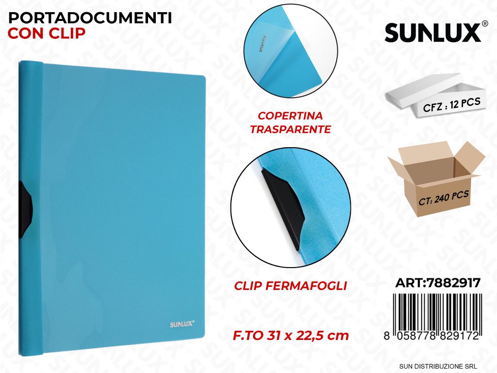Portadocumenti c/ Clip Cel F.to 31*22.5CM