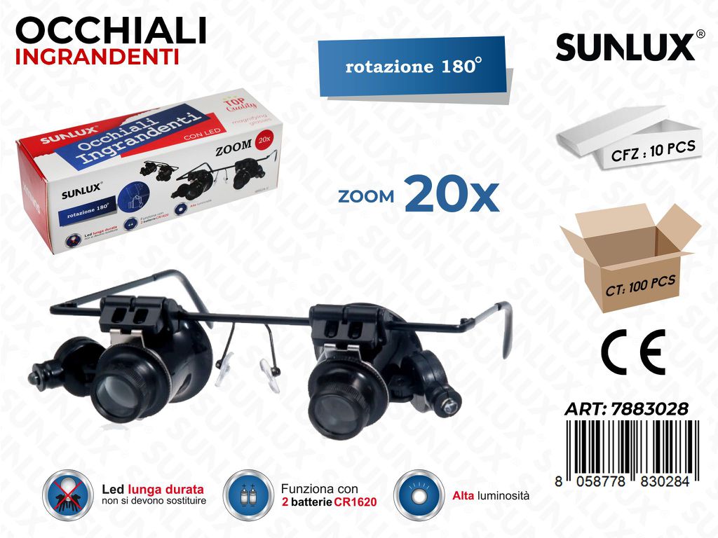 Occhiali di Ingrandimento 9892A-II 20X