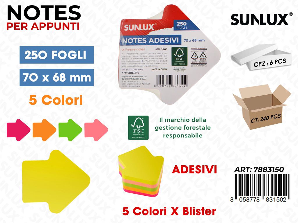 70*68 Blocco Segnapagina 250FF