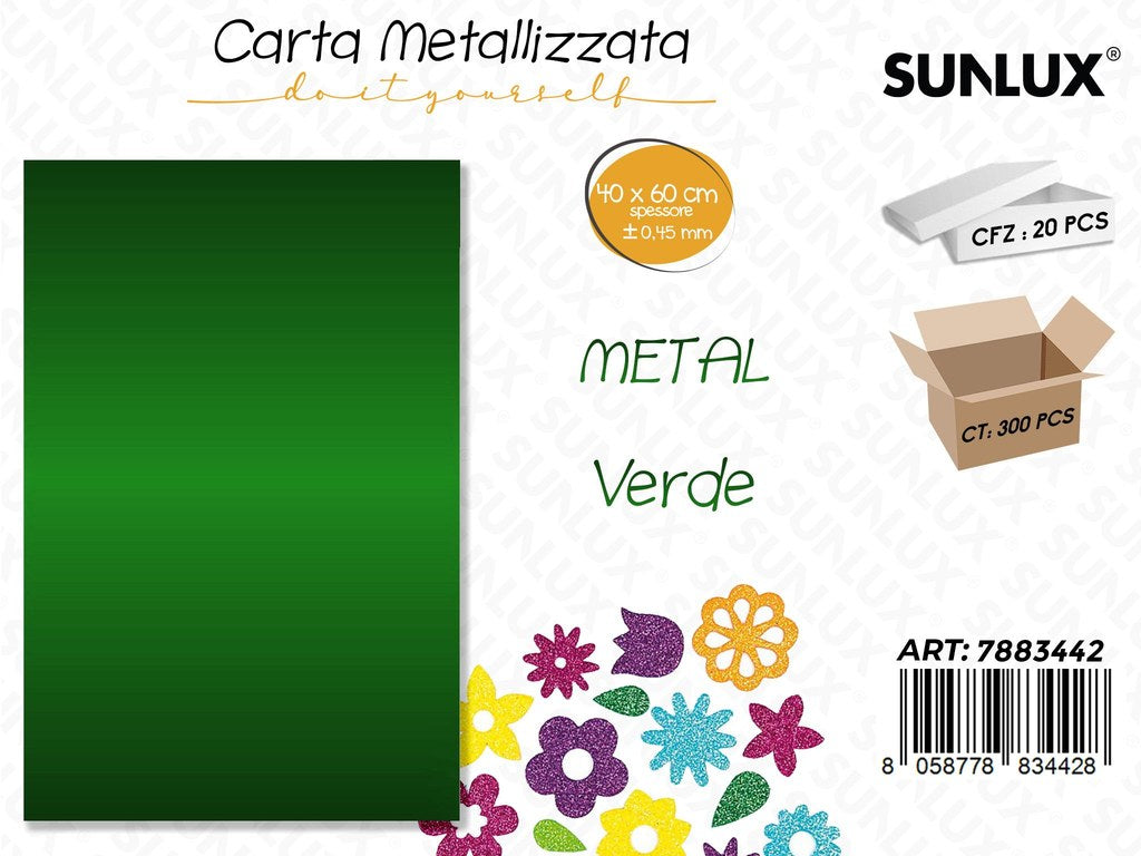 Carta Metal Verde Scuro 0.45.MM *40*60CM