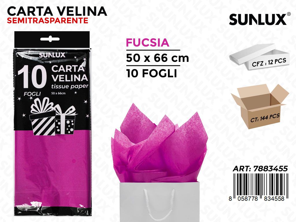 Carta Velina Fucsia 50*66 Cm 10FF