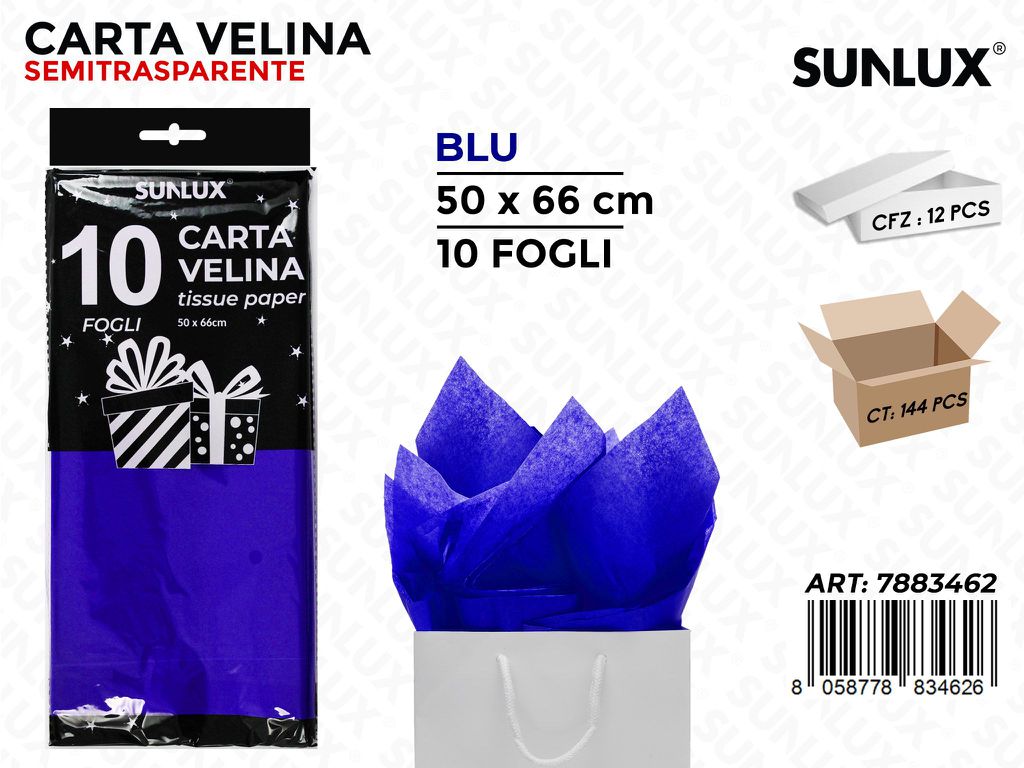 Carta Velina Blu 50*66 Cm 10FF