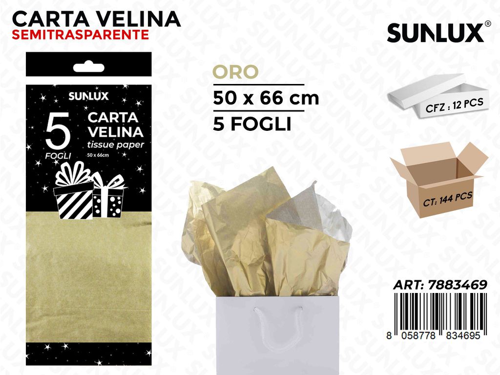 Carta Velina Oro 50*66 Cm 5FF