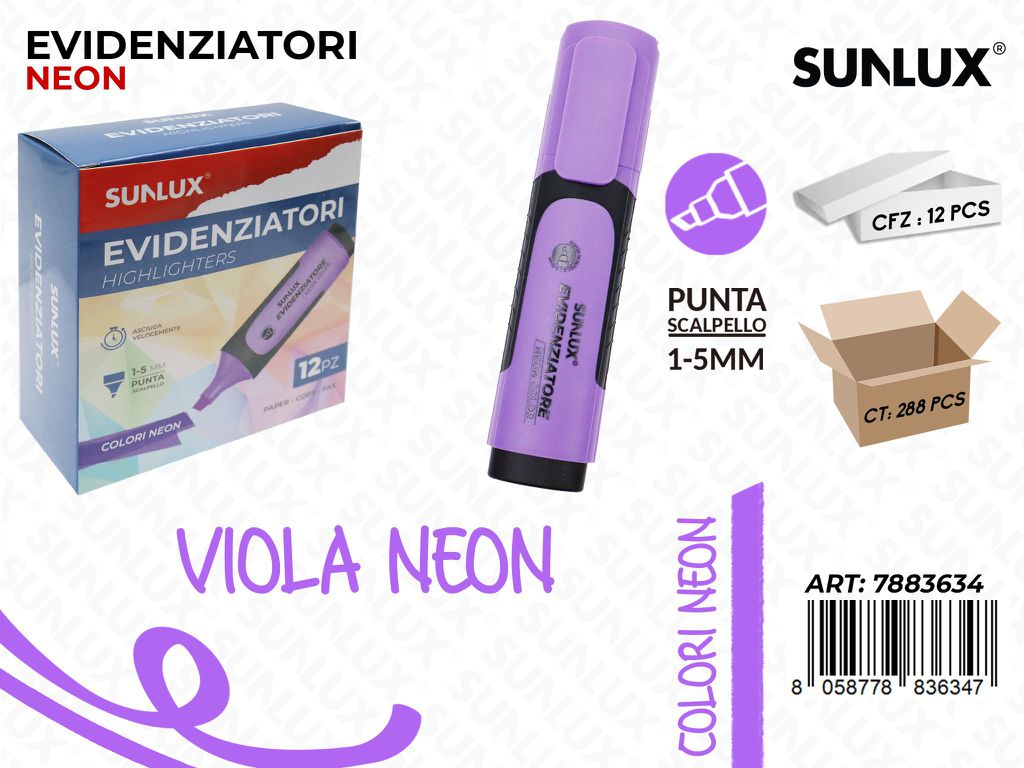 Evidenziatore Viola Neon 1-5MM