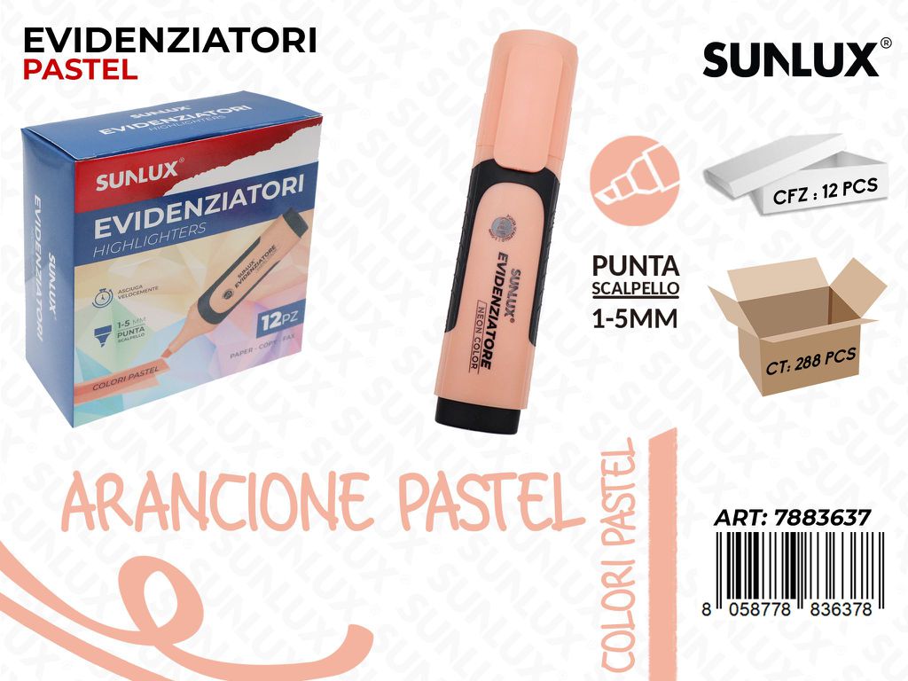 Evidenziatore Arancione Pastel 1-5MM