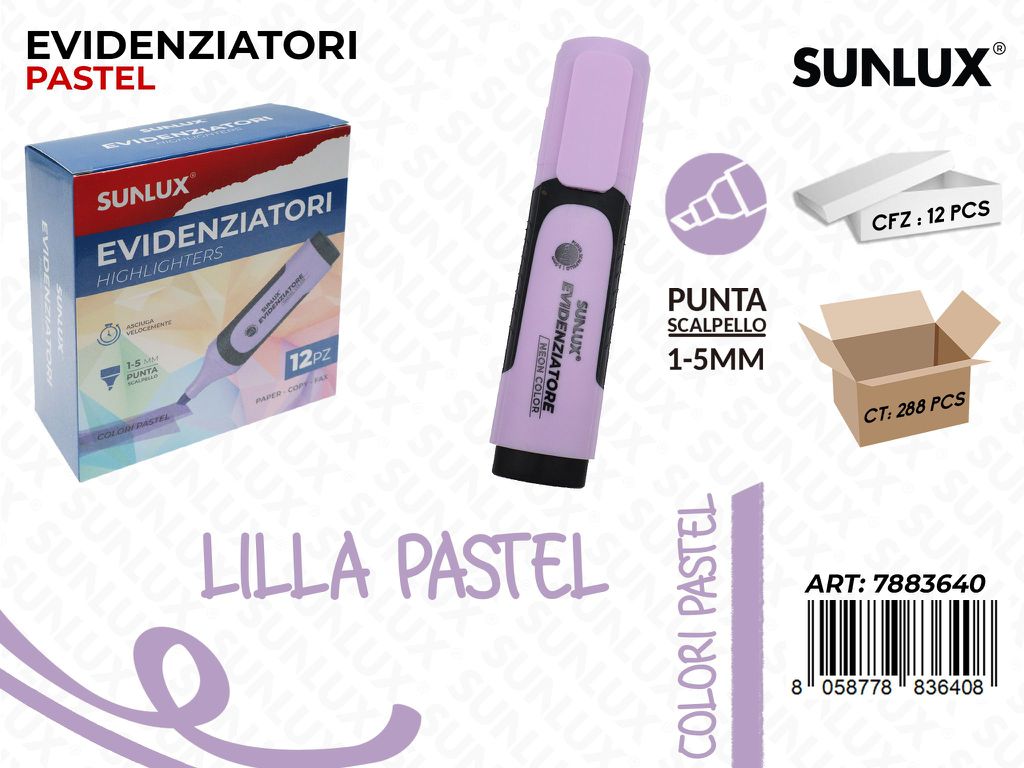 Evidenziatore Lilla Pastel 1-5MM