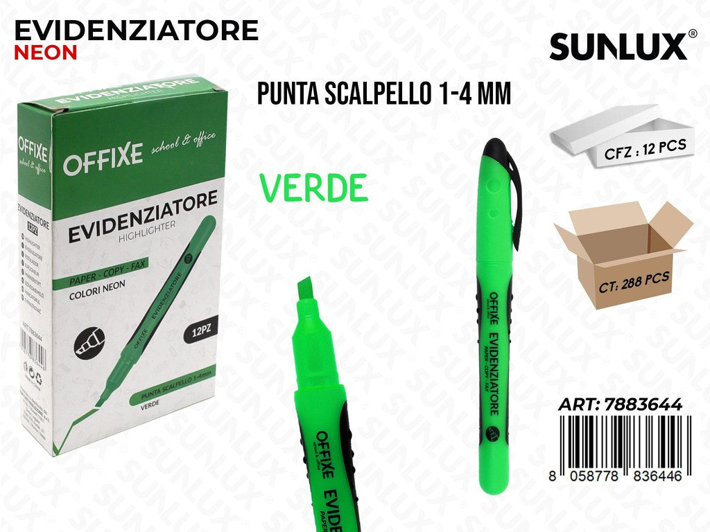 Evidenziatore Verde Neon 1-4MM