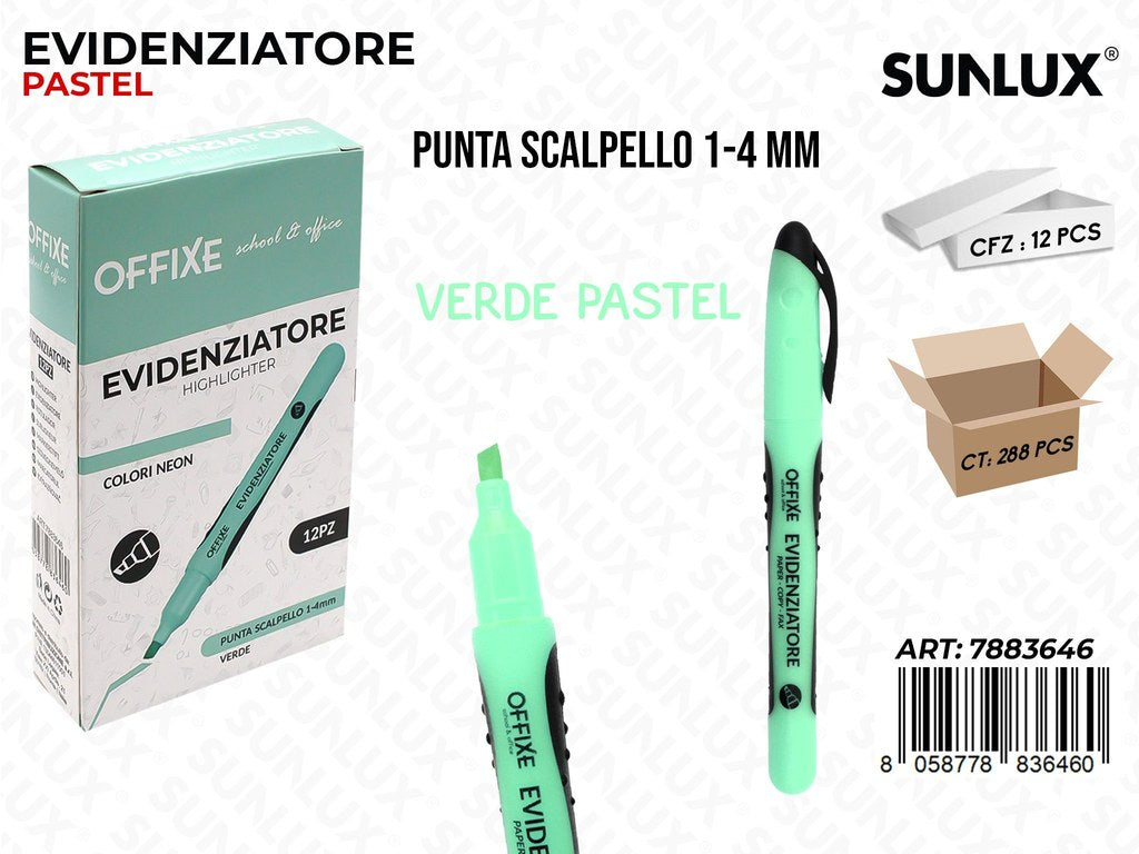Evidenziatore Verde Pastel 1-4MM