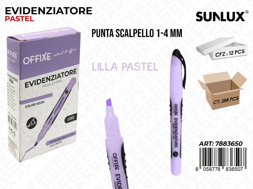 Evidenziatore Lilla Pastel 1-4MM