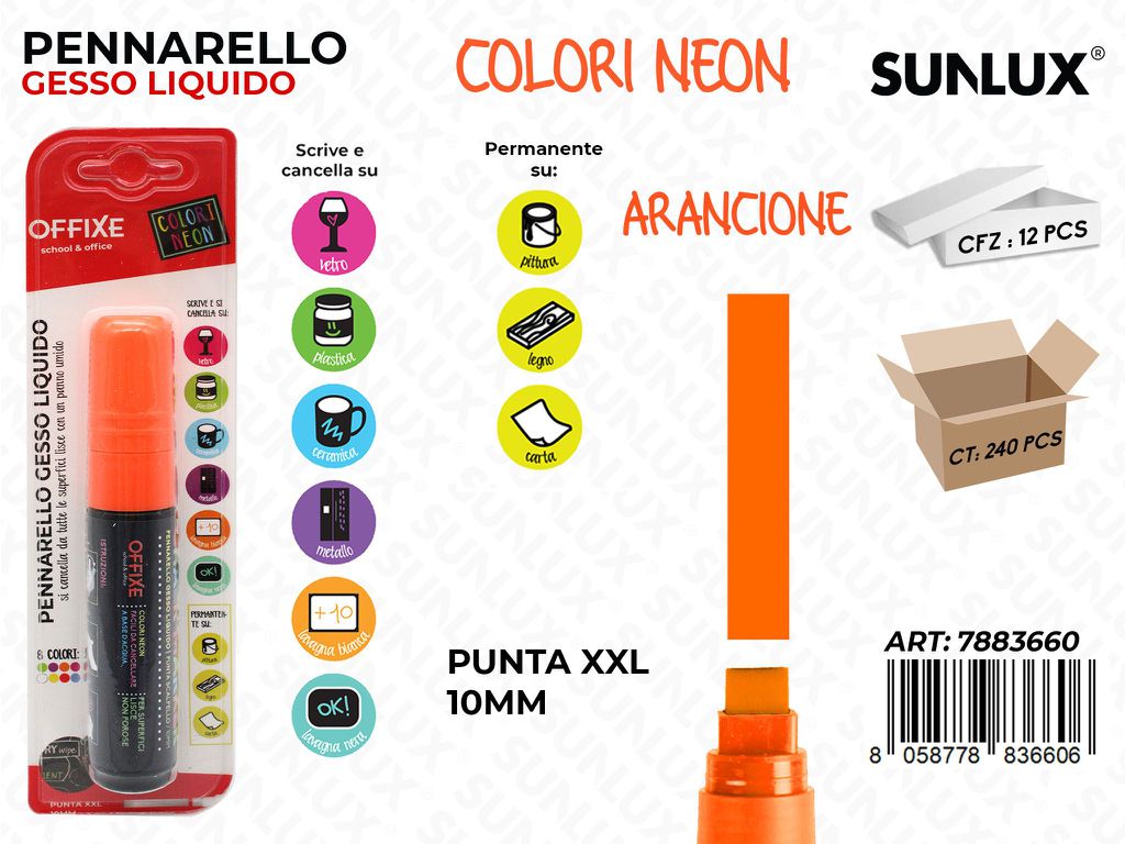 Bl. Pennarello Xxl Gesso Liqu. Arancio Neon