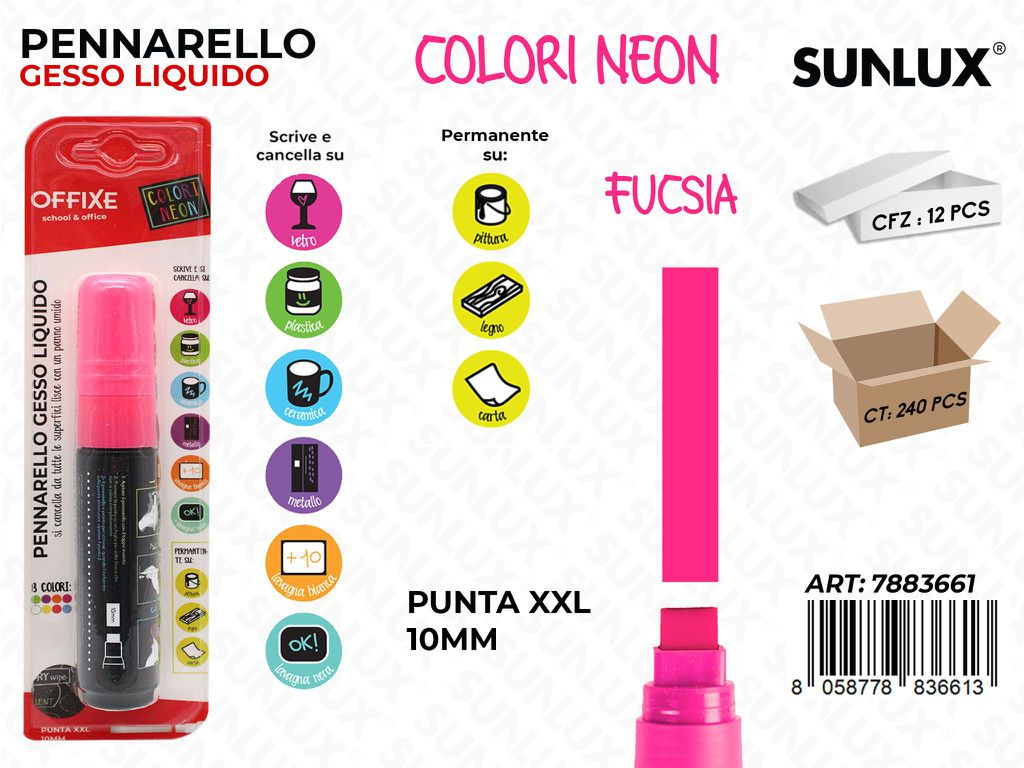Bl. Pennarello Xxl Gesso Liqu. Fucsia Neon