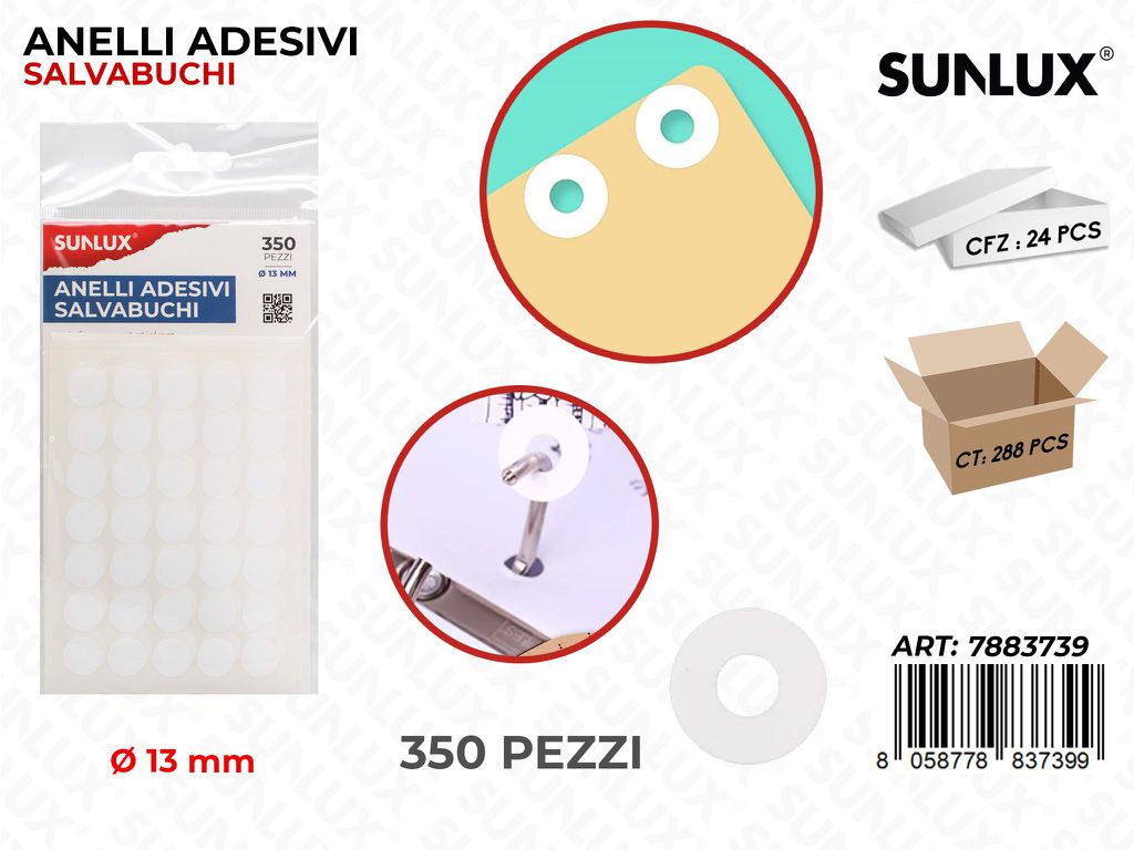 Sunlix Anelli Salvabuchi Adv 350PCS 13MM
