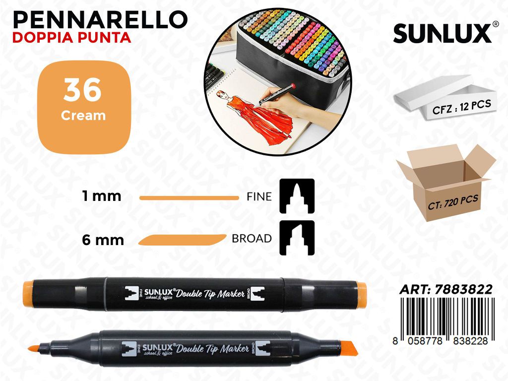 Double Tip Marker N.36 Cream