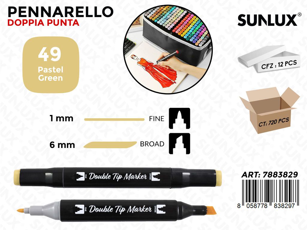 Double Tip Marker N.49 Pastel Green