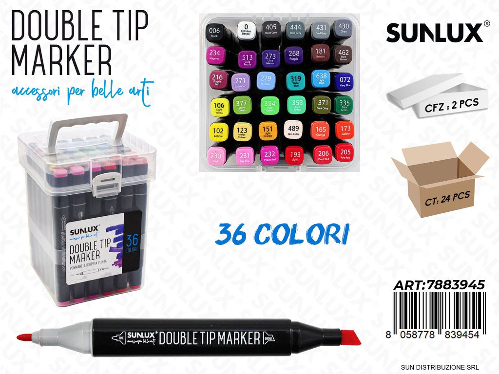Double Tip Marker 36COL. Ass.