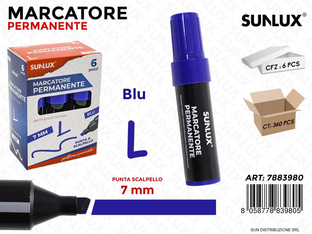 Marcatore Permanente Blu L 7MM