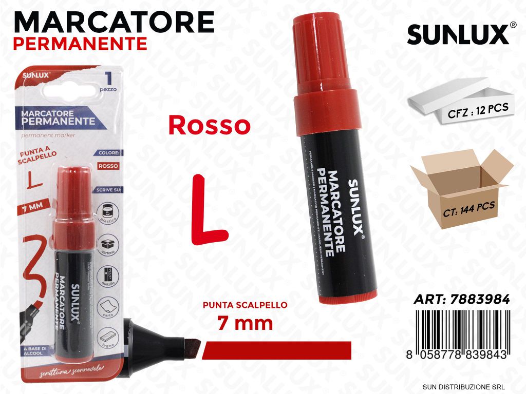 Bl. Marcatore Permanente Rosso L 7MM