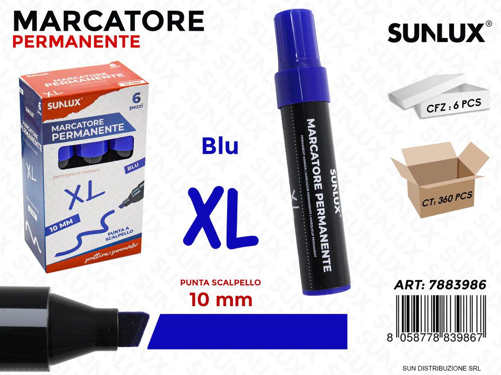 Marcatore Permanente Blu Xl 10MM