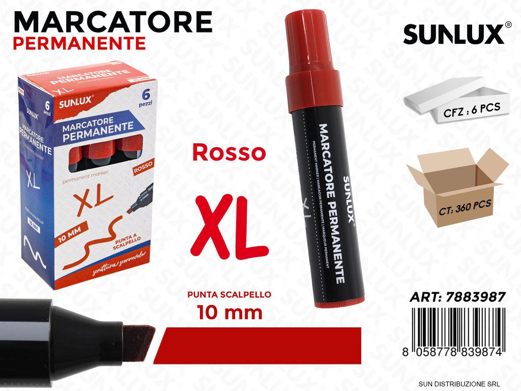 Marcatore Permanente Rosso Xl 10MM