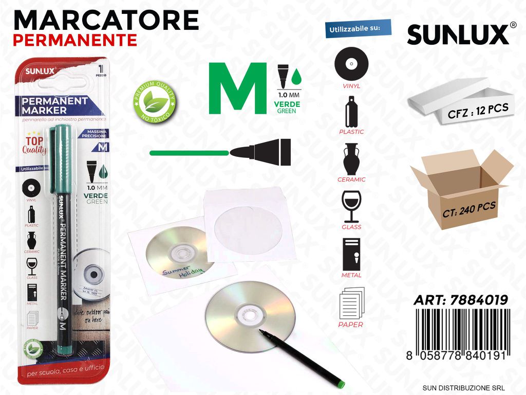 Bl. Marcatore Permanente Verde M-1MM