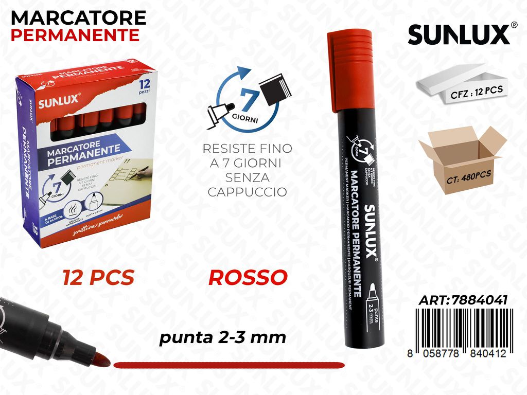 Marcatore Permanente Rosso 2-3MM