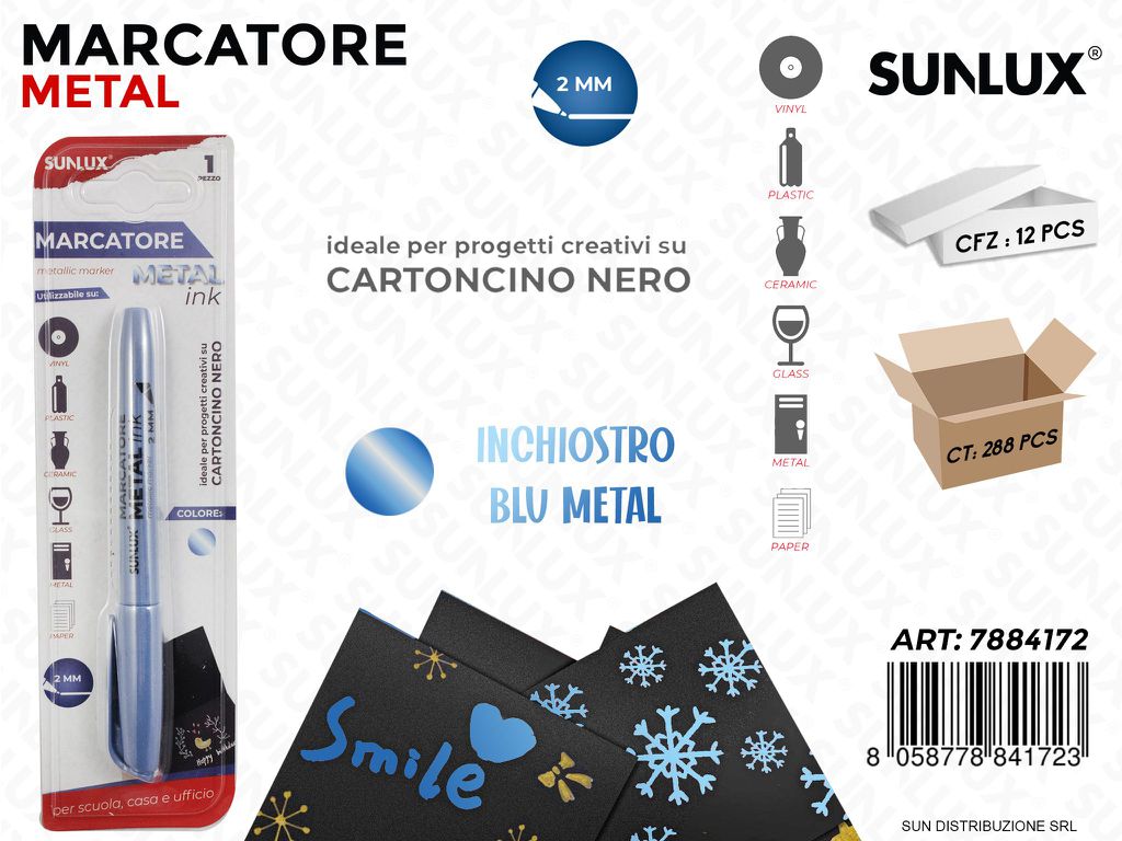 Bl. Marcatore Metal Blu 2MM