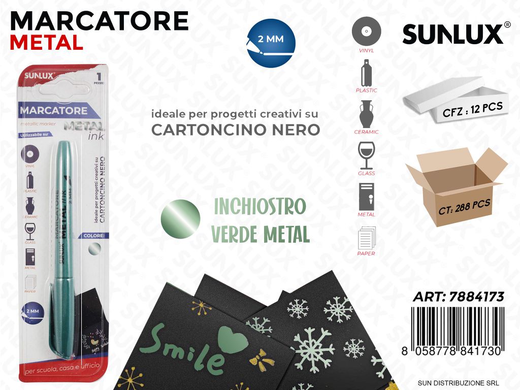 Bl. Marcatore Metal Verde 2MM