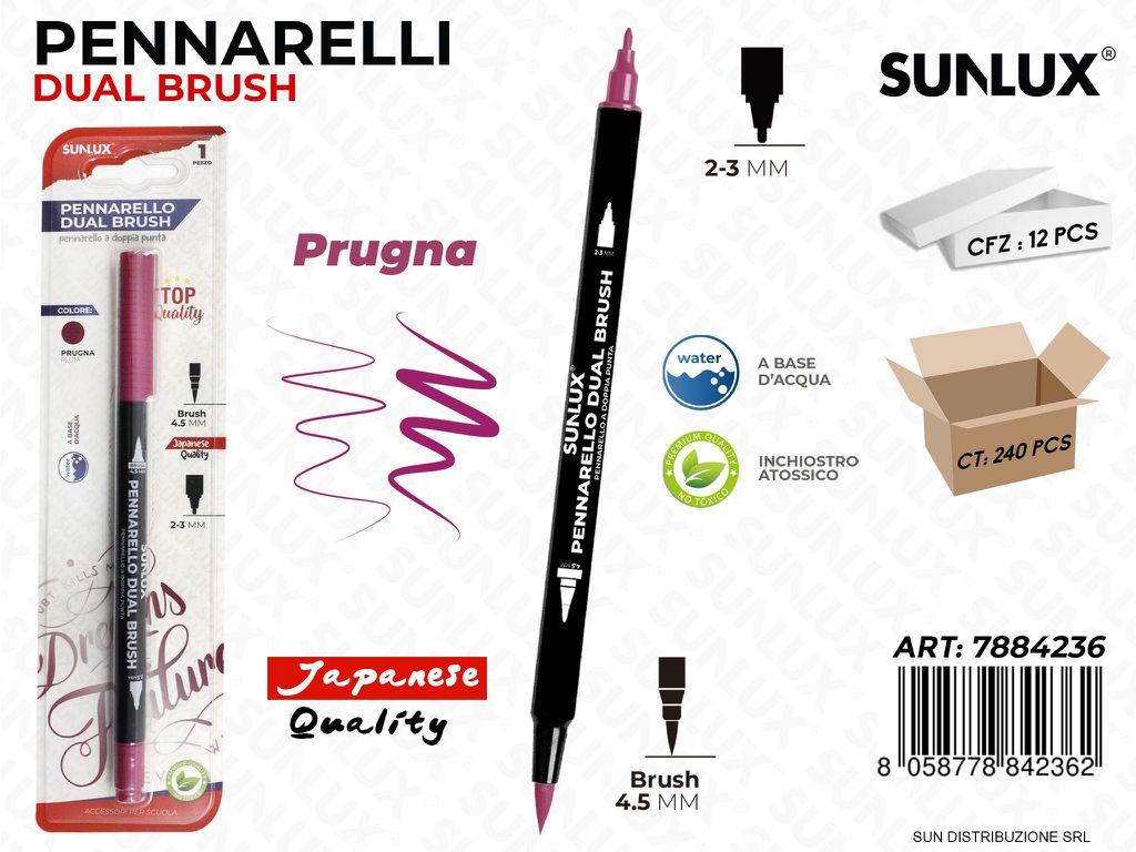 Bl. Pennarelli Dual Brush Prugna