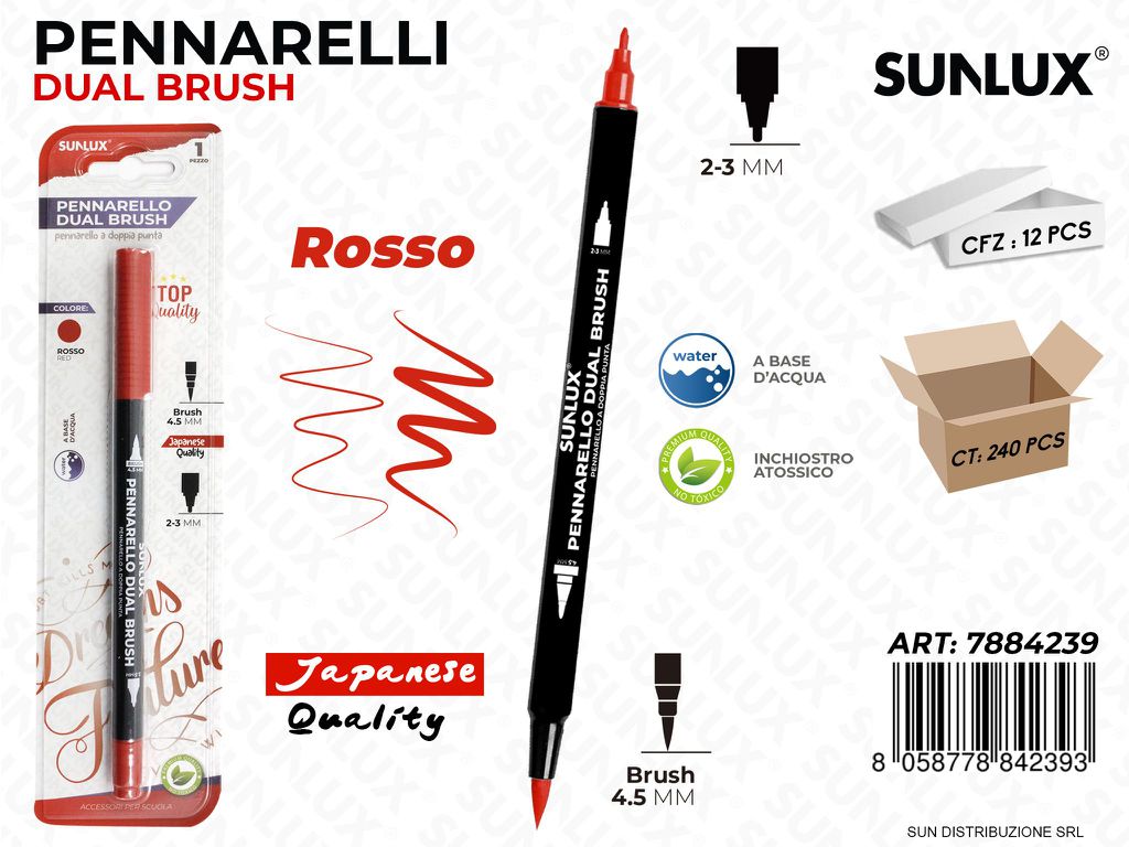 Bl. Pennarelli Dual Brush Rosso