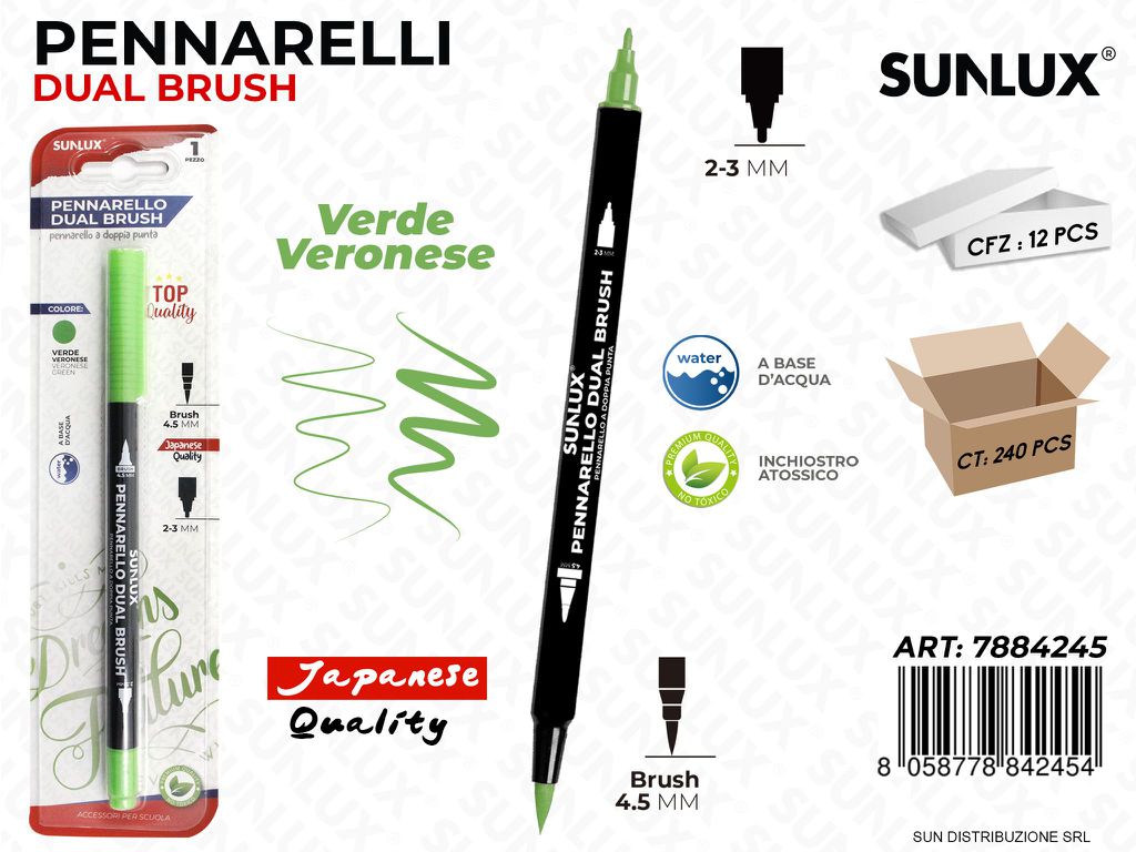 Bl. Pennarelli Dual Brush Verde Veronese
