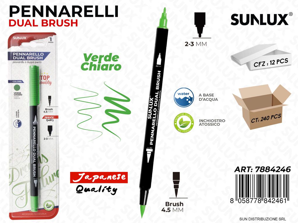 Bl. Pennarelli Dual Brush Verde Chiaro