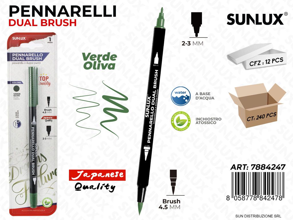 Bl. Pennarelli Dual Brush Verde Oliva